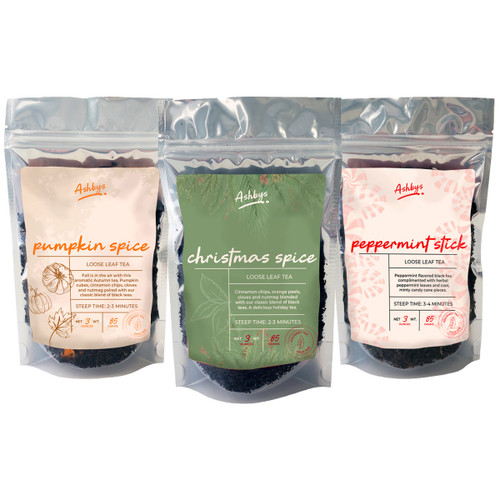 Ashbys® 3oz Loose Tea Bag Holiday Assortment 6/cs