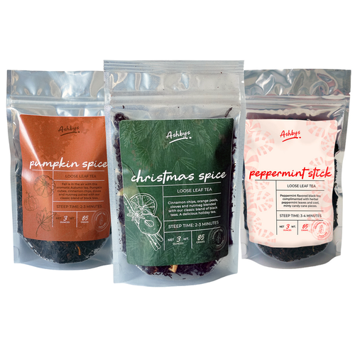 Ashbys® 3oz Loose Tea Bag Holiday Assortment 6/cs