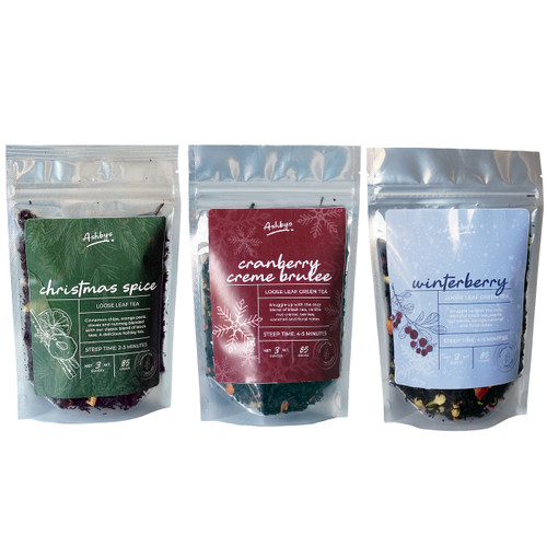 Ashbys® 3oz Loose Leaf Tea Retail Bags Holiday Assortment 6/cs