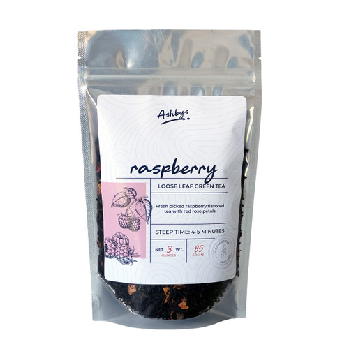 Ashbys® 3oz Loose Leaf Tea Retail Bags Raspberry 6/cs