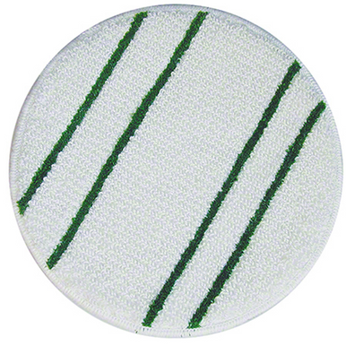BONNET PAD 21" WHITE W/GREEN STRIPE