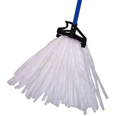 Evolution Mop Head Supersorb Nonwoven Cut End White Band, Medium - 12/cs