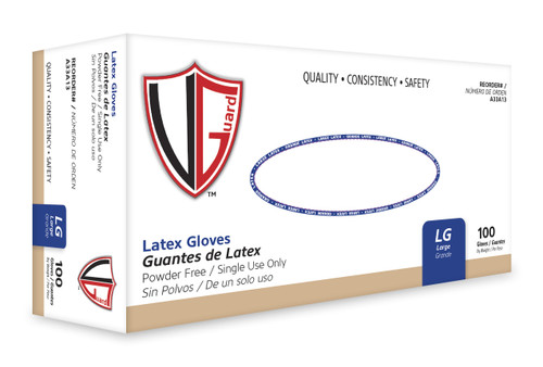 Gloves Latex Industrial PF 5 Mil, Vanguard - Large 10/100