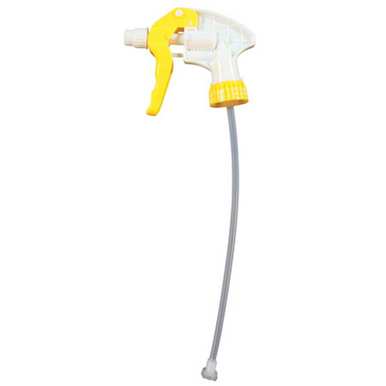 Chemical Resistant Trigger Sprayer - 9 7/8", Yellow/White