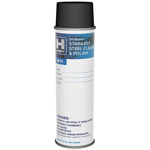 Husky 1211 Stainless Steel Aerosol Cleaner & Polish Oil-Based 15 oz.