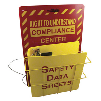 SDS Right-To-Know Rack/Binder, Yellow