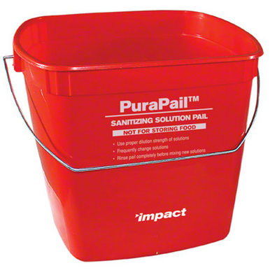 Bucket 3 Qt. Red Sanitizing Utility