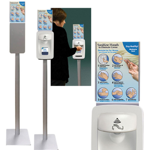 Floor Stand Pole Version w/ Sign For Auto Soap Dispenser, Kutol 9920ZZZ