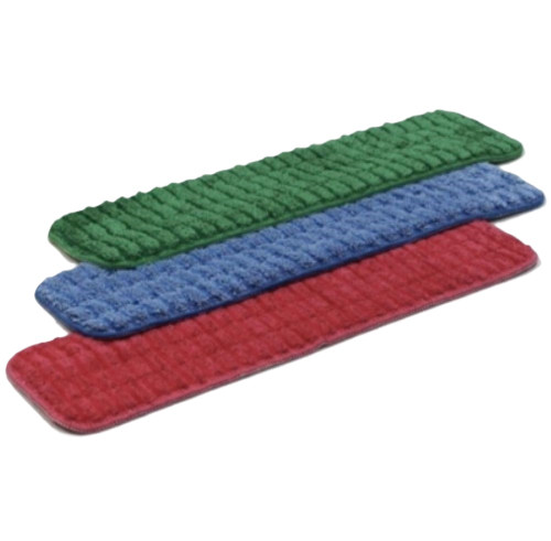 Flat Mop Microfiber Scrubbing Pad, Velcro Blue 18"