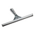 Carlisle 12-inch window squeegee with black rubber blade and zinc-plated steel handle.
