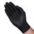 Saneck 3.5 mil black nitrile disposable exam glove, large, powder-free, textured fingertips