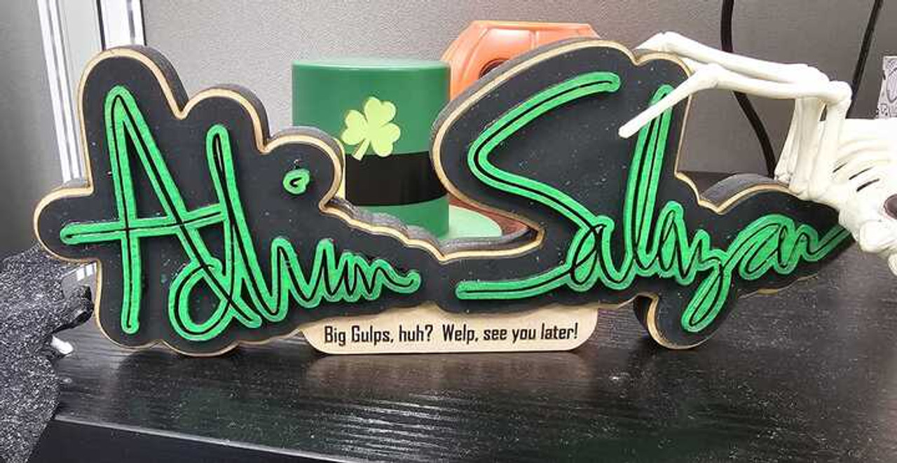 custom signature nameplate