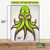 Handmade wooden Cthulhu wall art with glossy purple and green finish, inspired by H.P. Lovecraft – 25x18 inch indoor sign