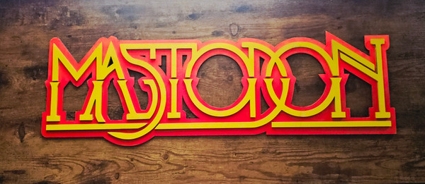 One-of-a-Kind Custom Mastodon Wooden Sign