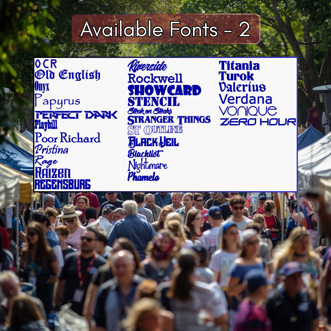 Additional fonts to be used for products on stellalaser.com