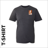 HUT T-shirt with embroidered logo on chest - charcoal