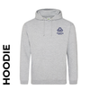 Girlguiding varsity hoodie with embroidered badge on left chest in grey