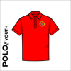 Front of Bowmen of Adel official Polo T-Shirt. embroidered club badge on left chest.