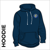 West Yorkshire LDWA hoody front with embroidered badge on left chest 