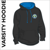 Varsity hoodie with embroidered logo on chest