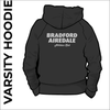 Varsity hoodie with logo on centre back