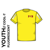Pudsey and Bramley AC Youth Cool-T, moisture wicking with printed left chest badge