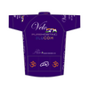 Short sleeve custom cycle jersey club design in full sublimation print. Back picture showing 3 rear pocket to stow riding supplies.