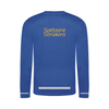 Cool T with printed club name on the back and reflective strips across the bottom of the back