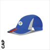 Royal Blue Cap with embroidered badge Front Centre
