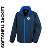 Navy/Royal Softshell Jacket with embroidered left chest badge