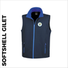 Navy/Royal Softshell Gilet with embroidered left chest badge