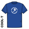 Roberttown Road Runners royal athletics Cool T-Shirt front image with printed club badge on chest