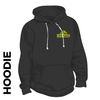 Rothwell Harriers black hooded top front image with embroidered club badge on chest
