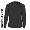 Rothwell Harriers black base layer, front view