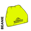 Rothwell Harriers beanie, yellow with embroidered club crest on the front. 