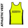 Rothwell Harriers athletics vest, back image 