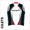 Ladies winter club bundle kit. Detail image of the club winter fleeced cycle gilet included in the club kit bundle deal. 