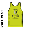 Race vest with printed club text on back