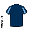 Navy cool T with printed club badge on front