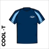 Navy cool T with printed club badge on front