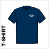 navy T-Shirt, Cotton with embroidered chest logo 