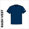 Navy short sleeve rash vest front