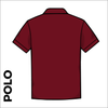 Polo T-Shirt. Maroon colour ring spun cotton back