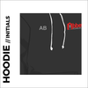 hoodie with embroidered initials