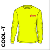 Long Sleeve flo yellow athletics Cool T-Shirt front image with printed club badge on chest