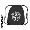 Black Gymsac with club logo on the front 