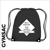 Black Gymsac with club logo on the back