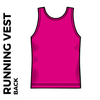 university of leeds Pink athletic vest - back image with space for personalisation