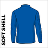 Dorset LDWA Soft Shell Jacket back view - royal blue