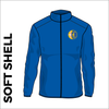 Dorset LDWA Soft Shell Jacket with embroidered club badge on left chest - royal blue